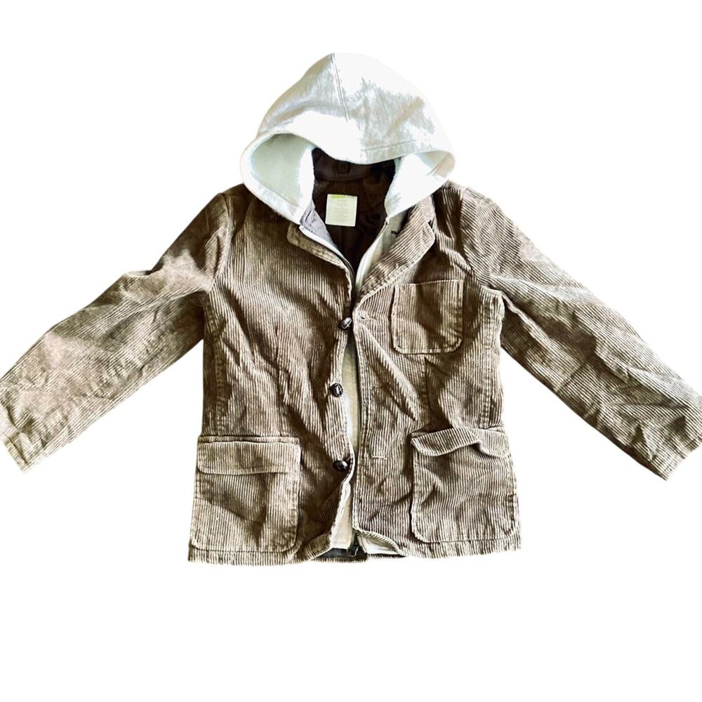 Corduroy Jacket with Removable Hood